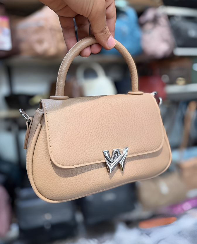 Luxury Leather Top Handle Handbag with Detachable Strap – Elegant Everyday Bag
