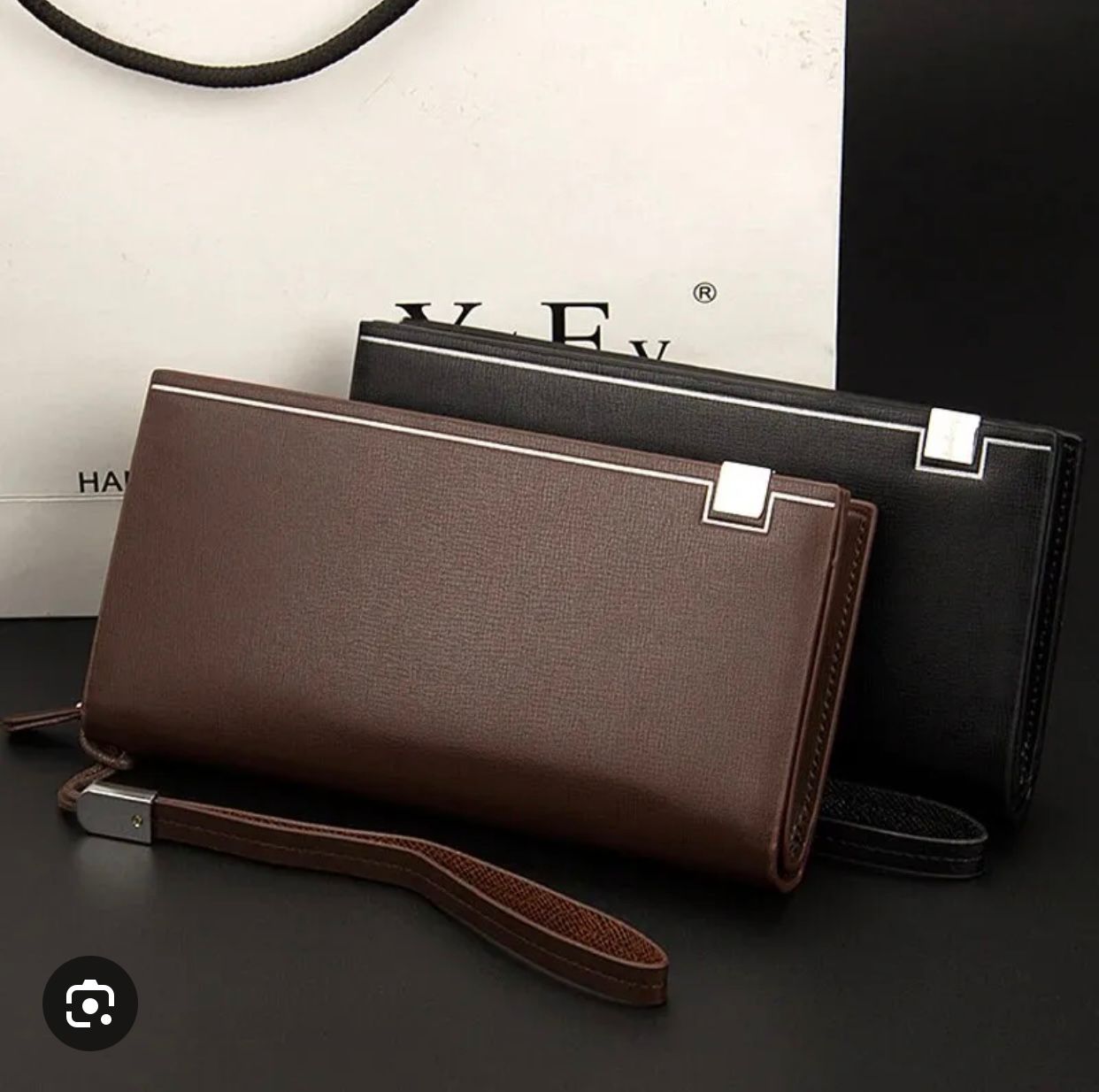 Women’s Luxury Long Clutch Wallet with Wrist Strap – Elegant Everyday Purse