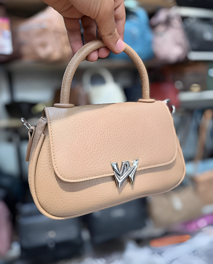 Luxury Leather Top Handle Handbag with Detachable Strap – Elegant Everyday Bag