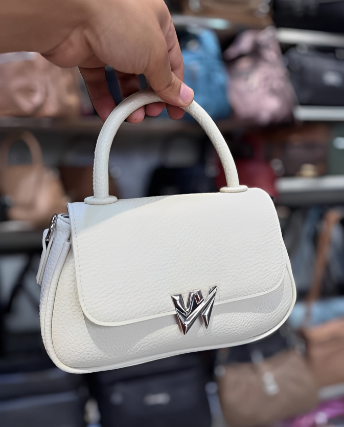 Luxury Leather Top Handle Handbag with Detachable Strap – Elegant Everyday Bag