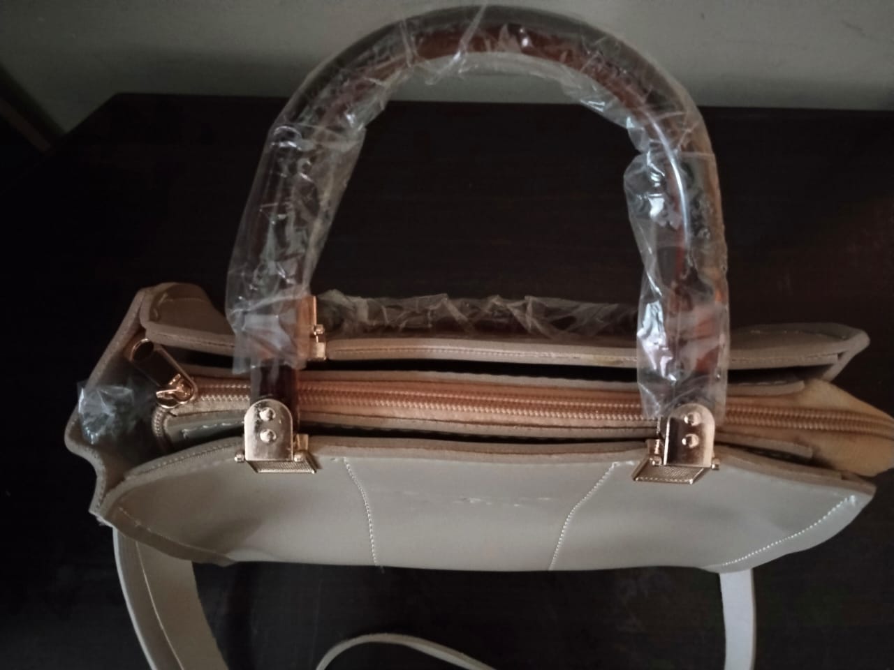 Charles & Keith Inspired Elegant Beige Handbag – Luxury Shoulder & Tote Bag