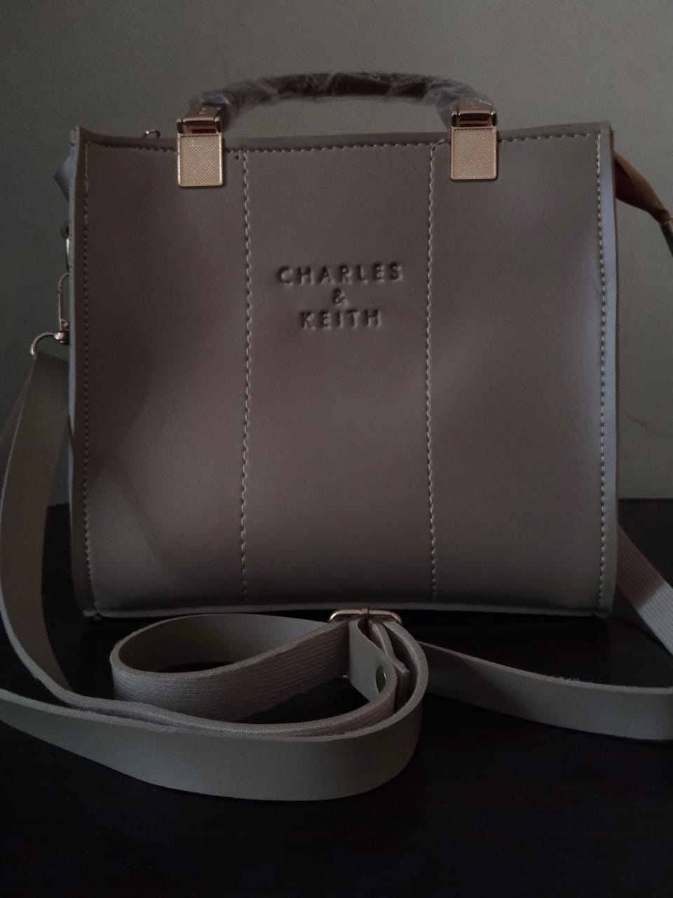 Charles & Keith Inspired Elegant Beige Handbag – Luxury Shoulder & Tote Bag