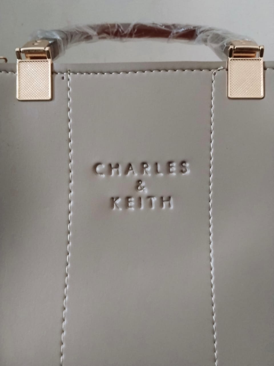 Charles & Keith Inspired Elegant Beige Handbag – Luxury Shoulder & Tote Bag