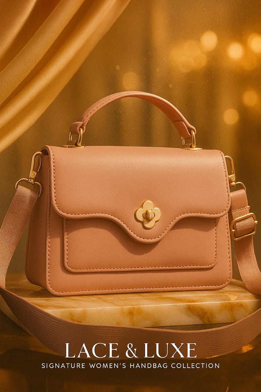 Blush Pink Crossbody Handbag – Elegant Shoulder Bag for Women